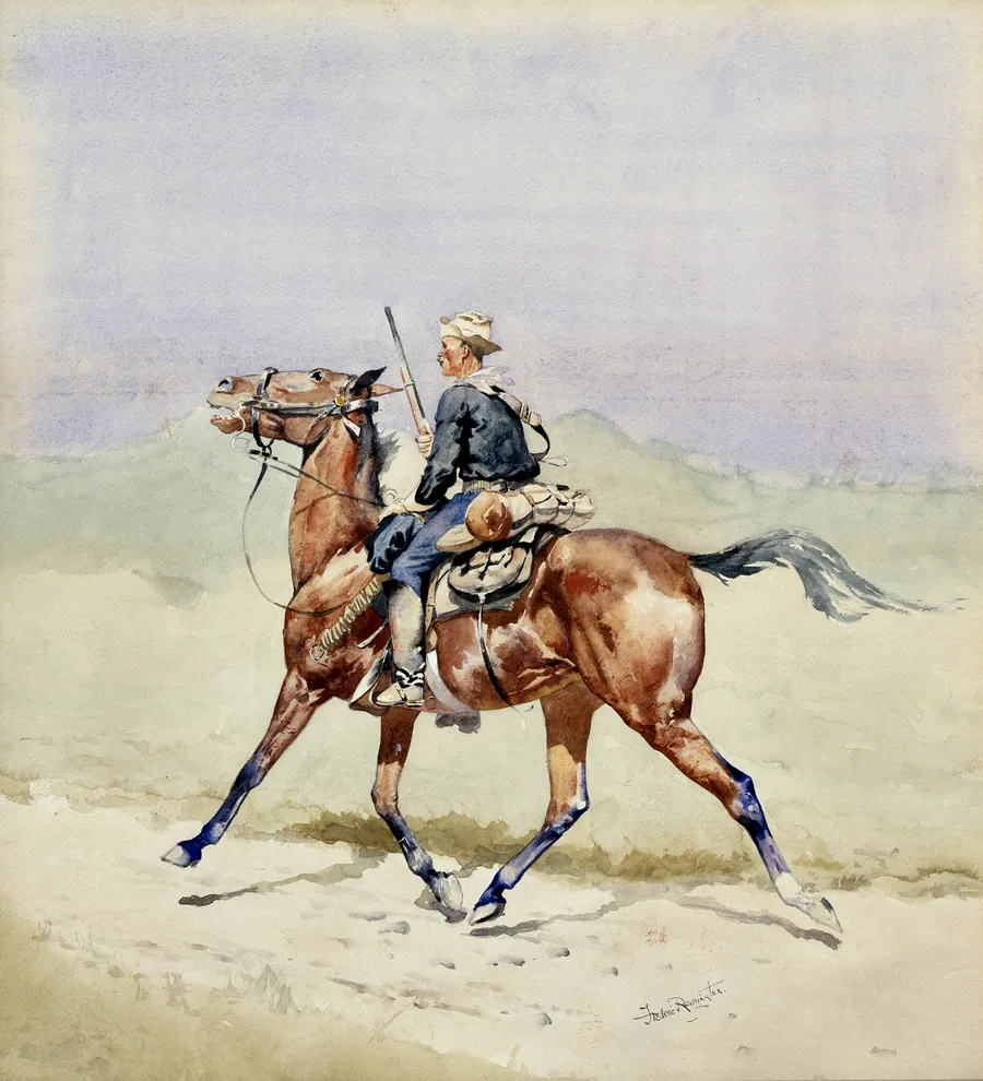 The Advance Guard by Frederic Remington, born Canton, NY 1861-died Ridgefield, CT 1909