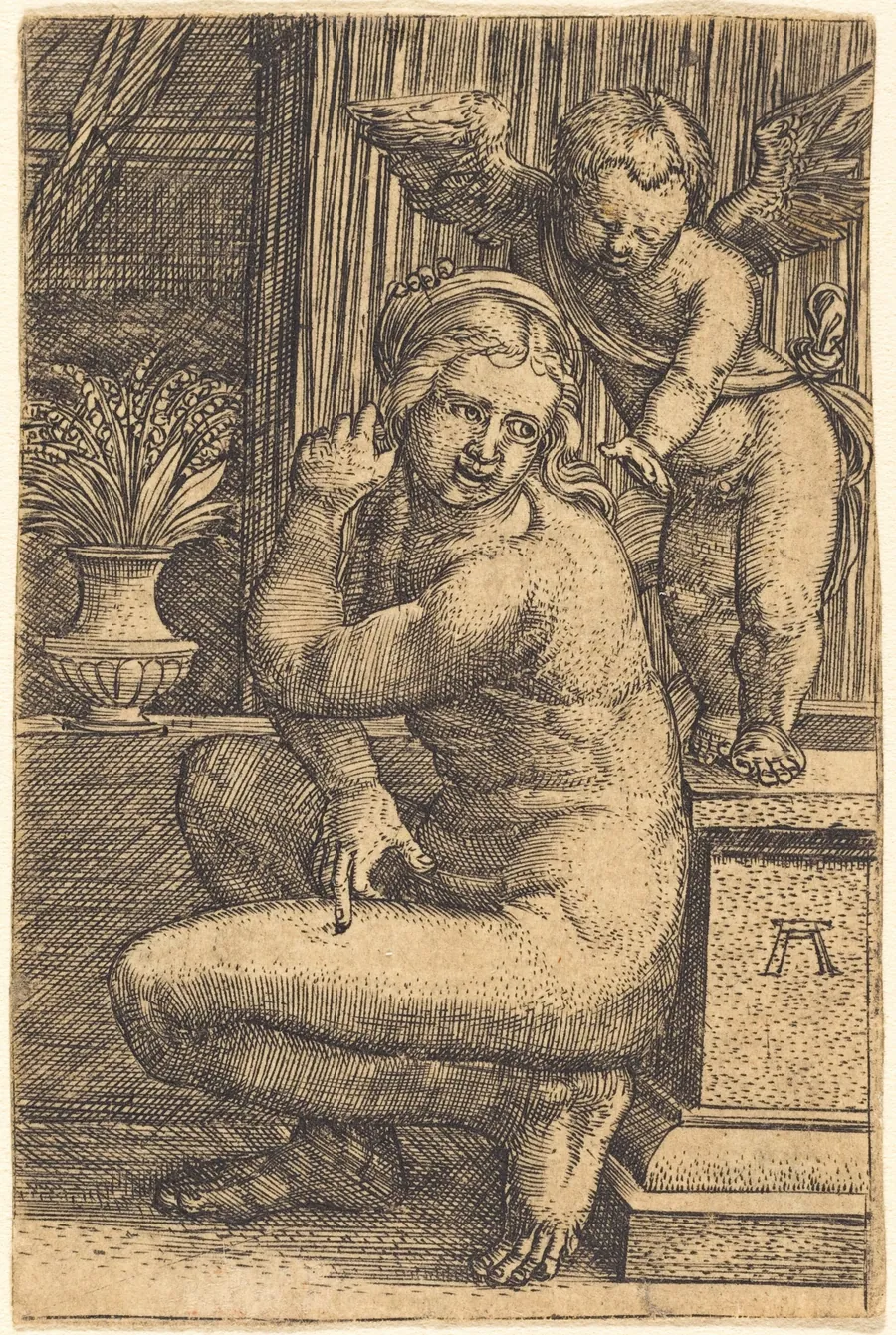 Crouching Venus by Albrecht Altdorfer