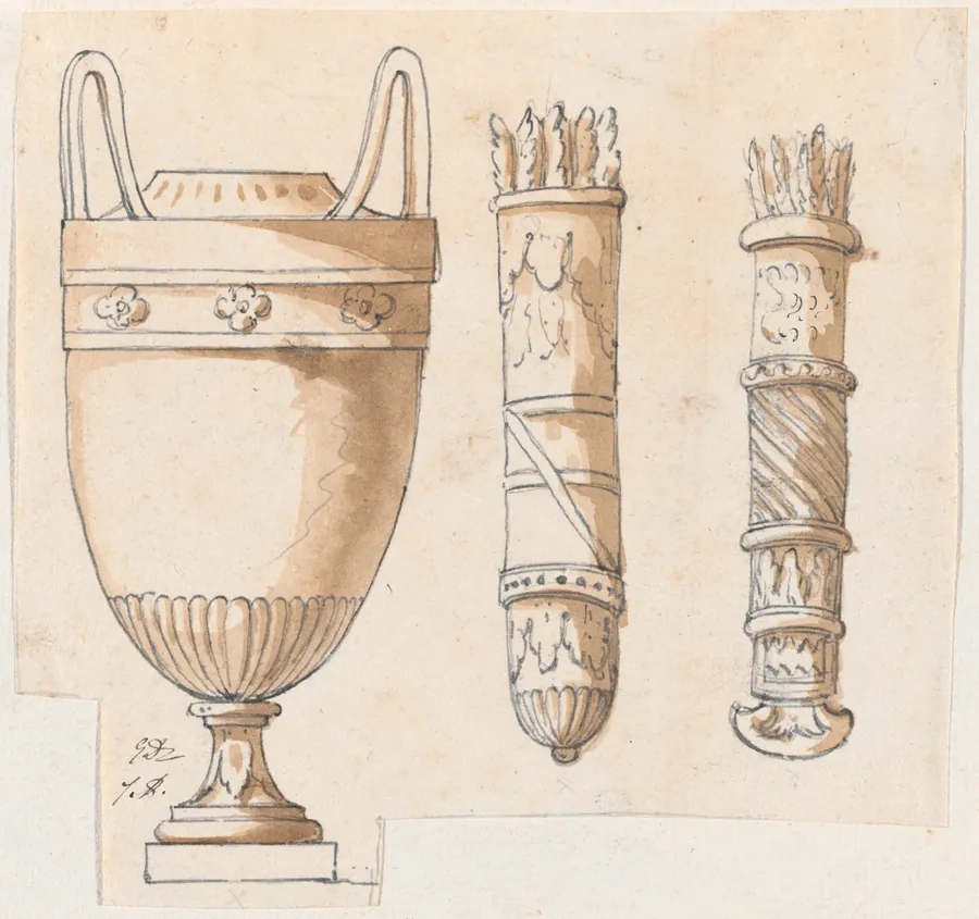 An Urn and Two Quivers by Jacques-Louis David