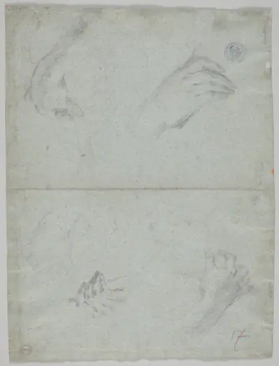 Studies of Hands Playing Instruments (verso)