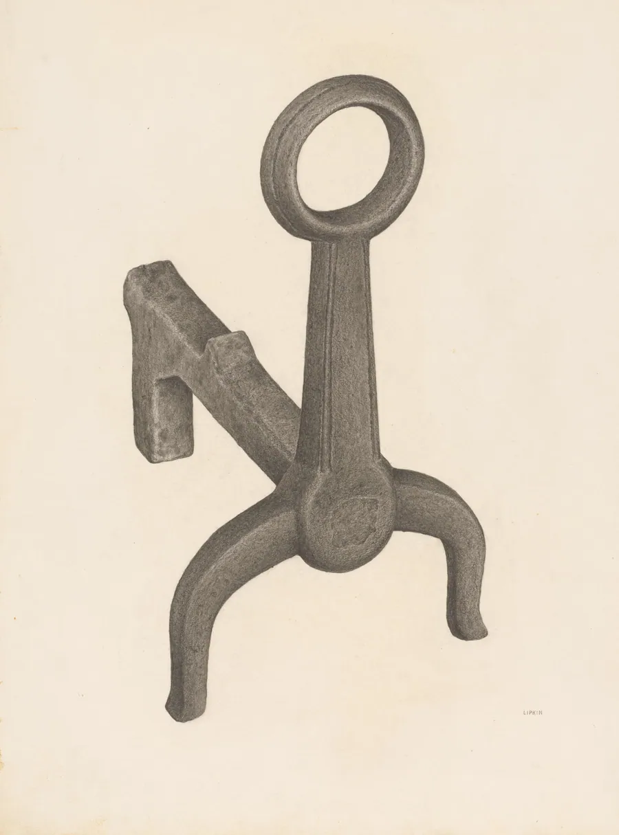 Andiron (one of pair) by Jacob Lipkin