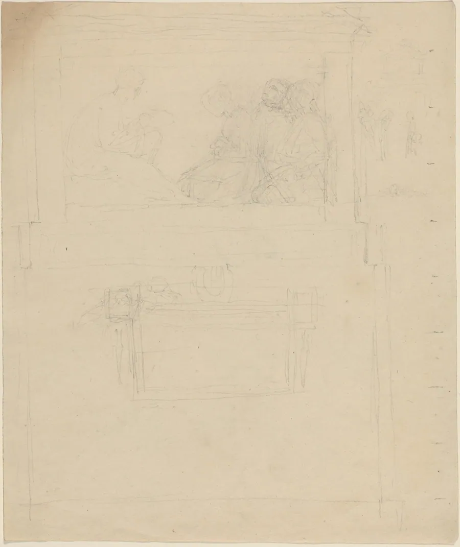 Designs for a Monument to Sir William Jones (?) [recto and verso] by John Flaxman