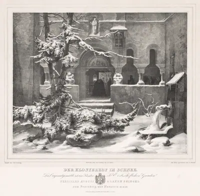 Churchyard with Snow