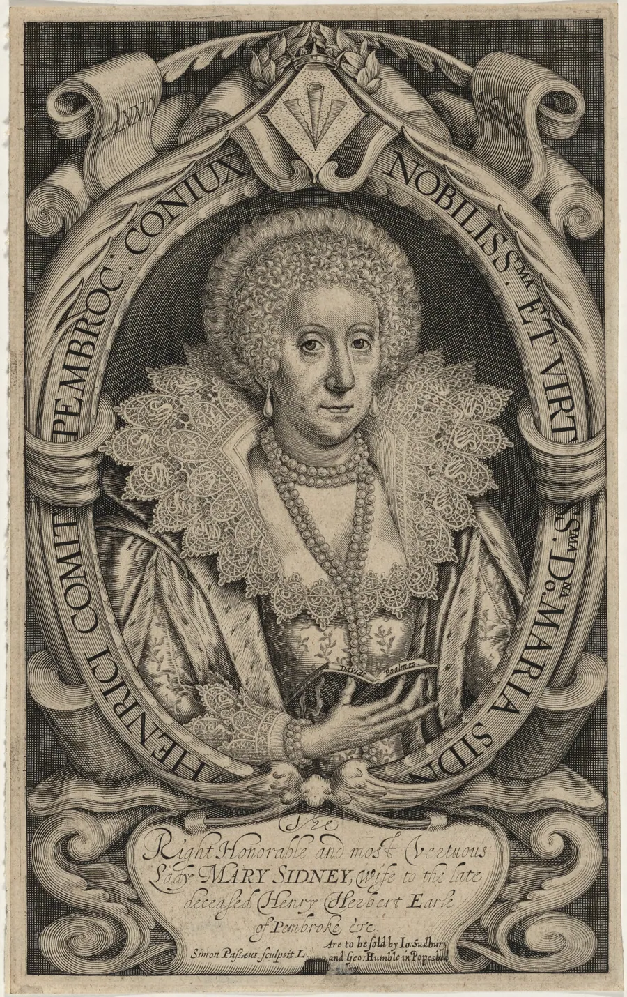 Mary Sidney, Countess of Pembroke by Simon van de Passe