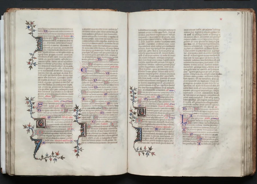 The Gotha Missal:  Fol. 70v, Text by Master of the Boqueteaux