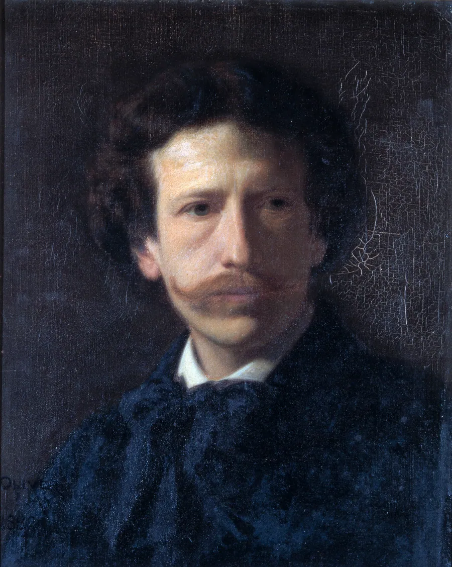 Self-Portrait by Oliver Ingraham Lay, born New York City 1845-died 1890