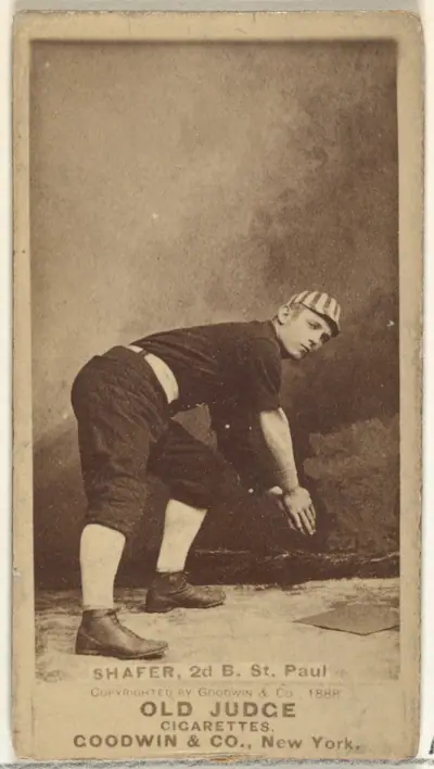 Zachary Taylor Shafer, 2nd Base, St. Paul Apostles, from the Old Judge series (N172) for Old Judge Cigarettes