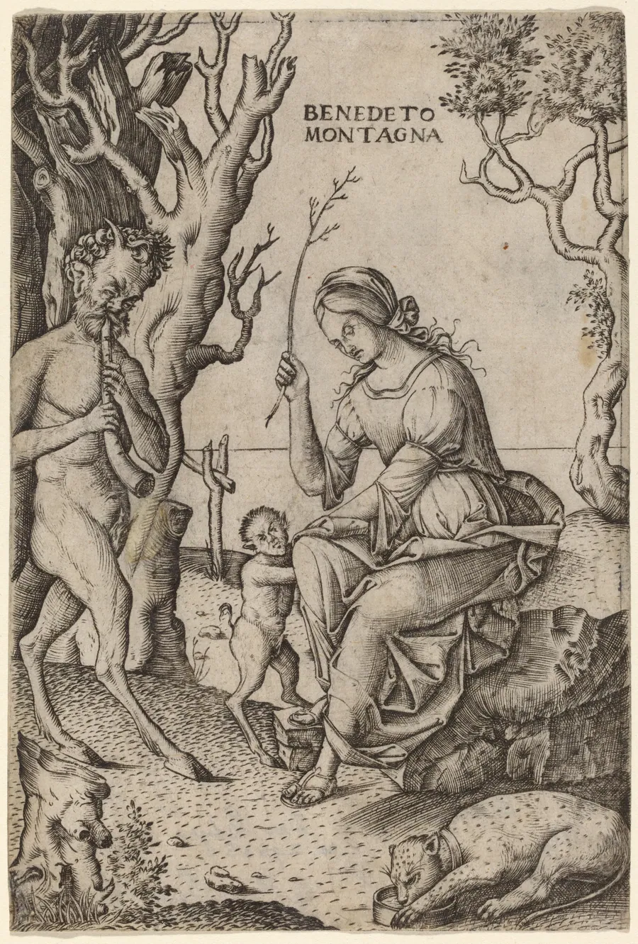 Satyr Family by Benedetto Montagna