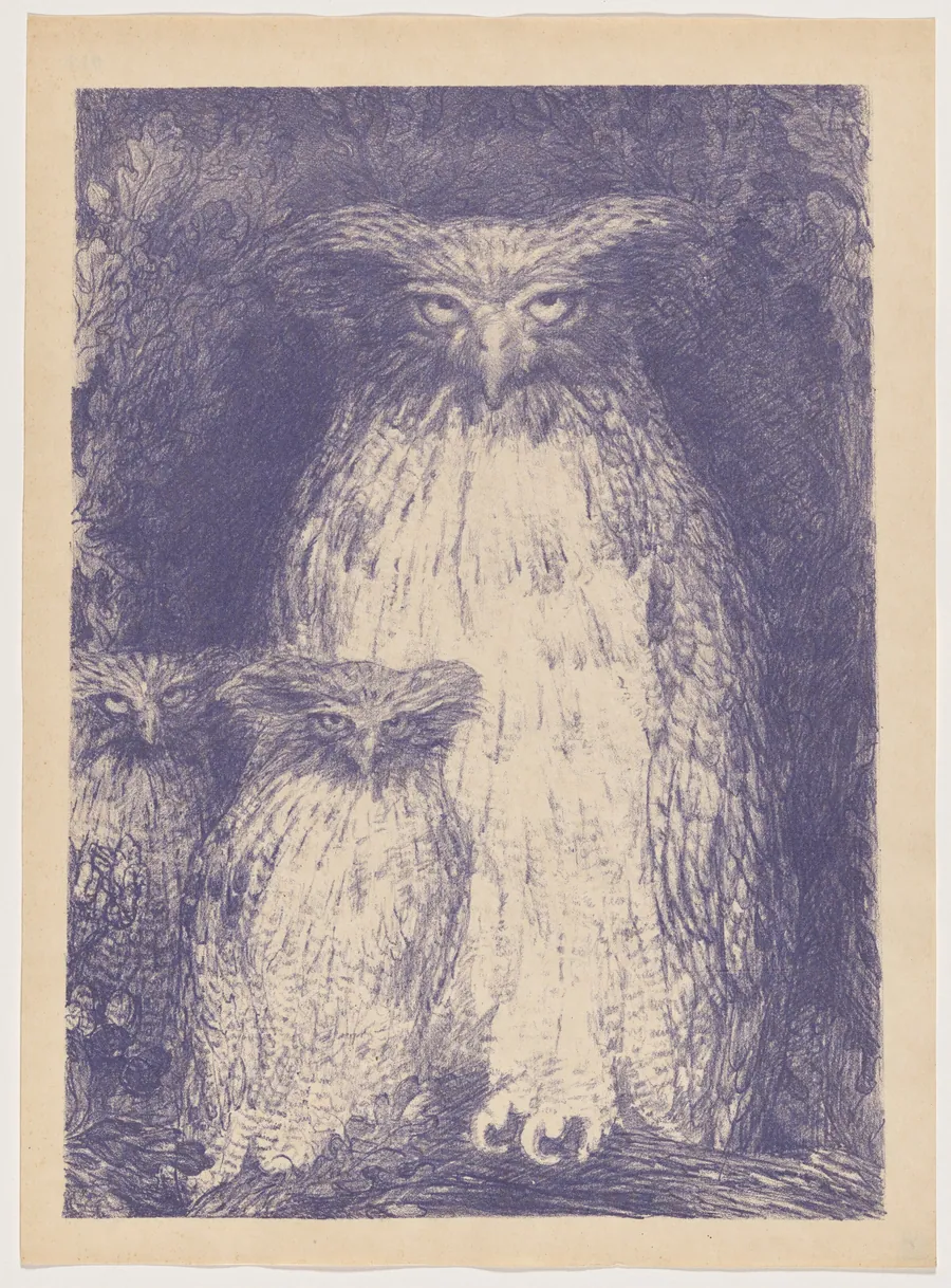 Grand-duc (Eagle Owl) by Henri de Groux