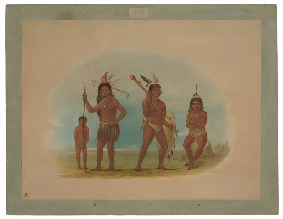 Four Arowak Indians by George Catlin