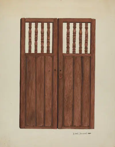 Doors to Baptistry - Mission San Juan Bautista
