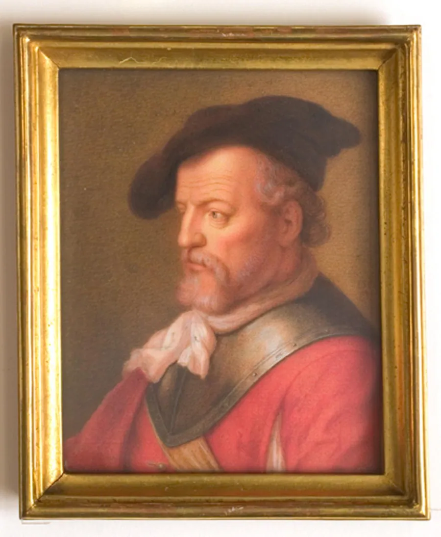 Mand med brun baret og brystpanser by Daniel Gardelle