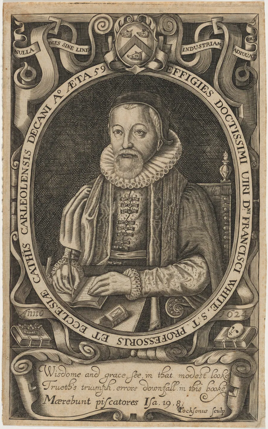 Francis White, D.D., Bishop of Ely by Thomas Cockson