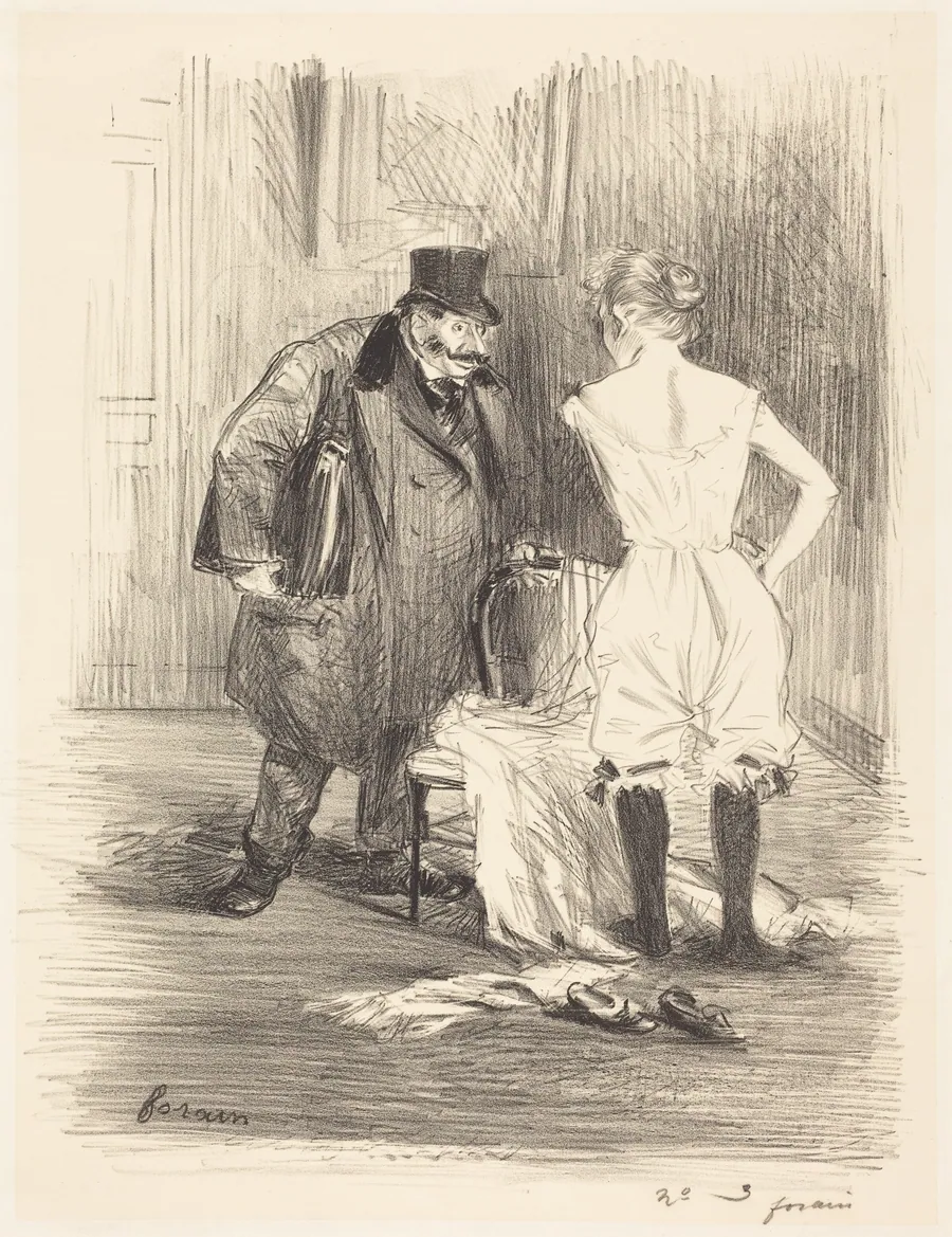 Une saisie (A Seizure) by Jean-Louis Forain