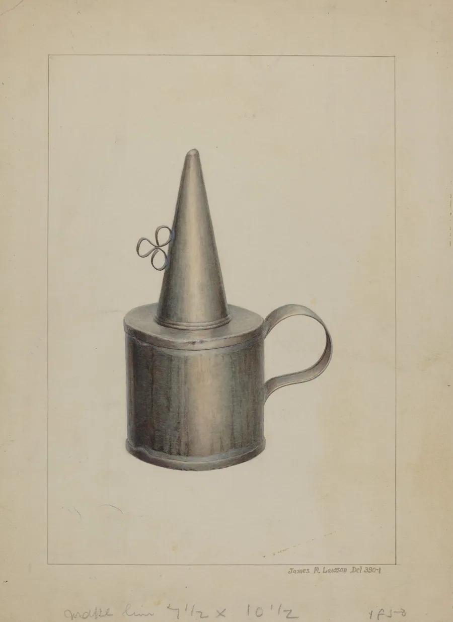 Whale Oil Lamp by James M. Lawson