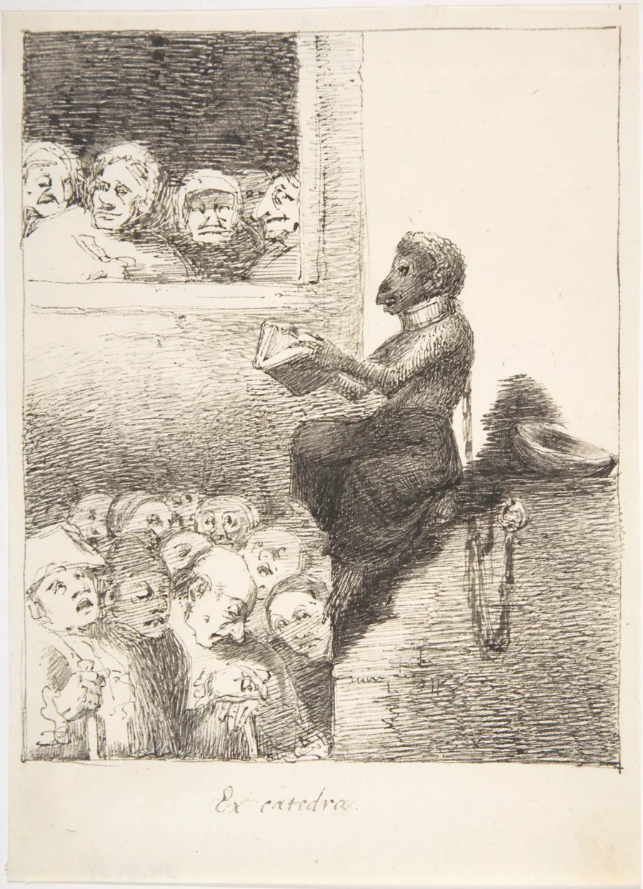 Ex Cathedra ("ex catedra") by Leonardo Alenza y Nieto
