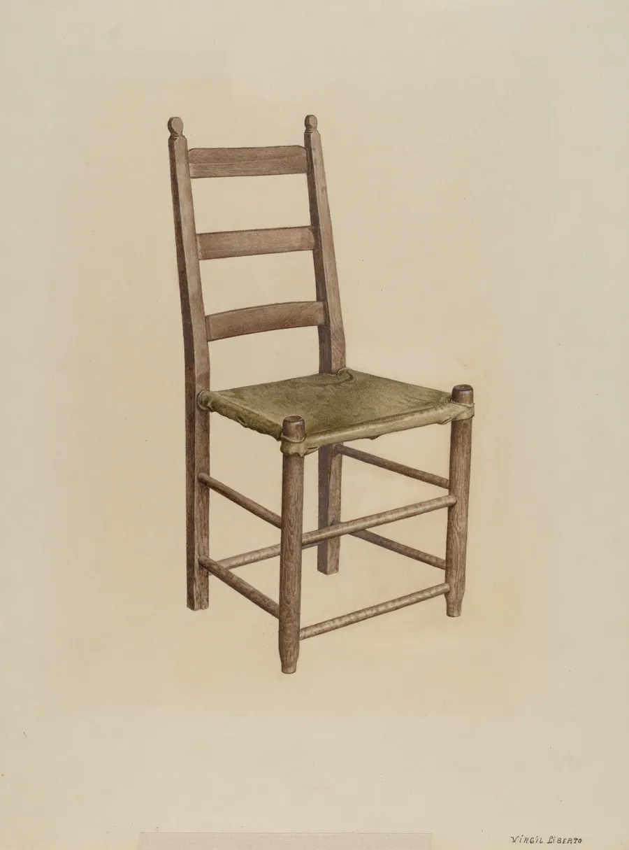 Rawhide Bottom Chair by Virgil A. Liberto