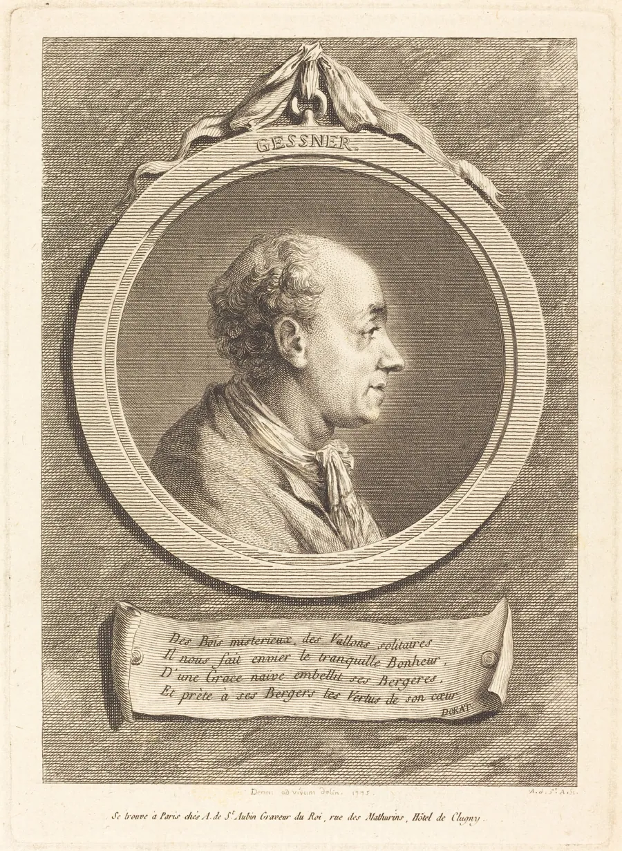 Salomon Gessner by Augustin de Saint-Aubin
