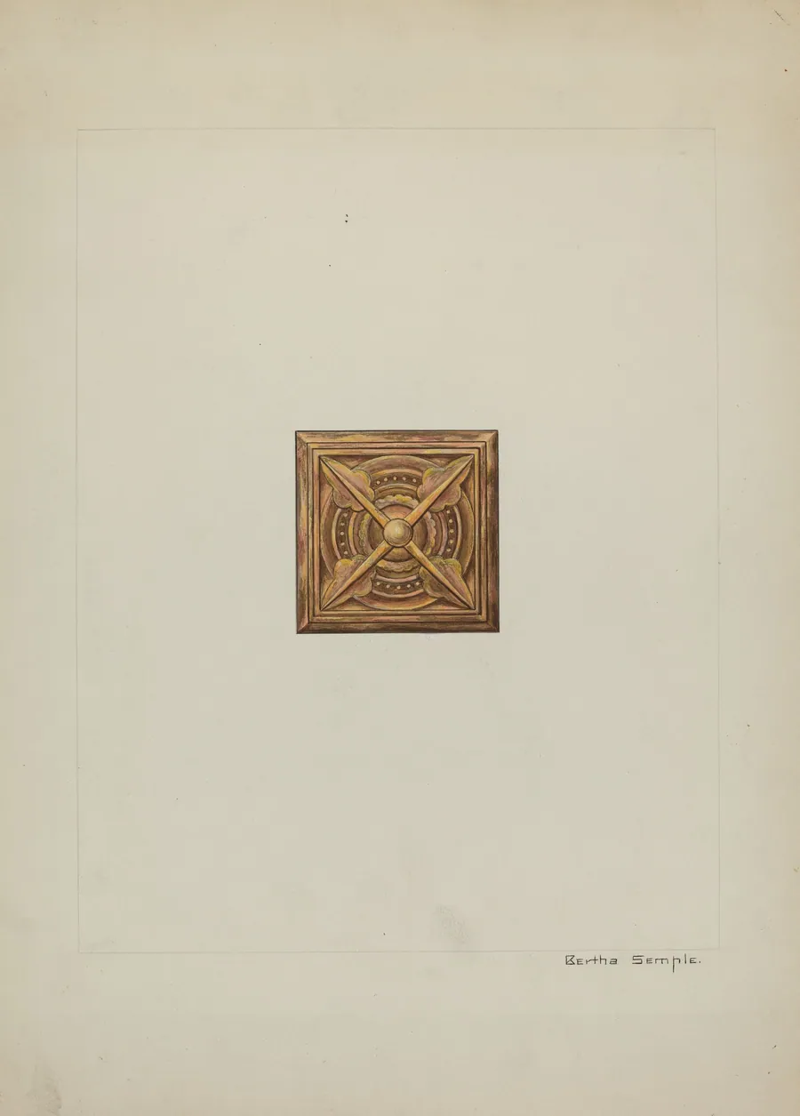 Carved Wood Ornament by Bertha Semple