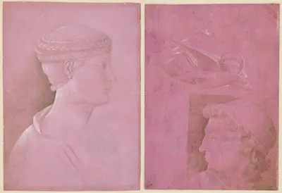Bust of a Woman (recto); Head of a Man, Two Studies of a Woman's Profile, and a Study of An Angel (verso)