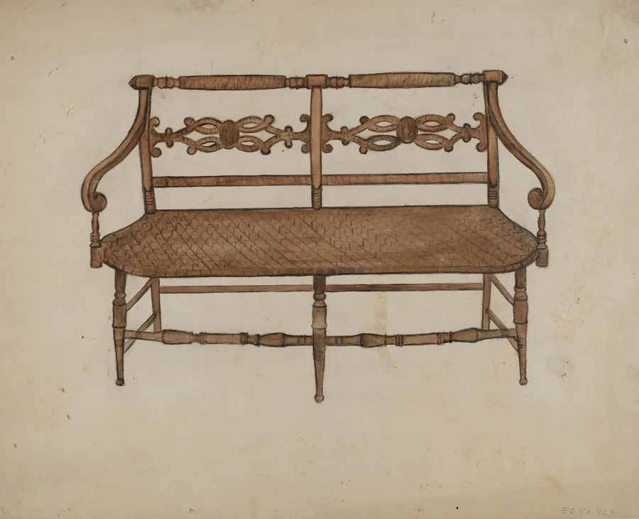 Porch Settee (one of a pair) by Edna Crenshaw Rex
