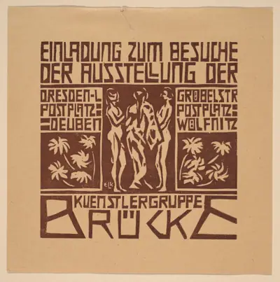 Einladung...Ausstellung der Kuenstlergruppe Brücke (Invitation to an Exhibition of the Artists' Group Brücke)