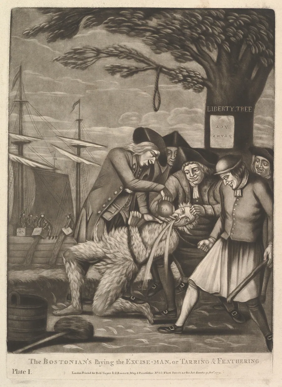 The Bostonians Paying the Excise-Man, or Tarring & Feathering by R. Sayer and J. Bennett
