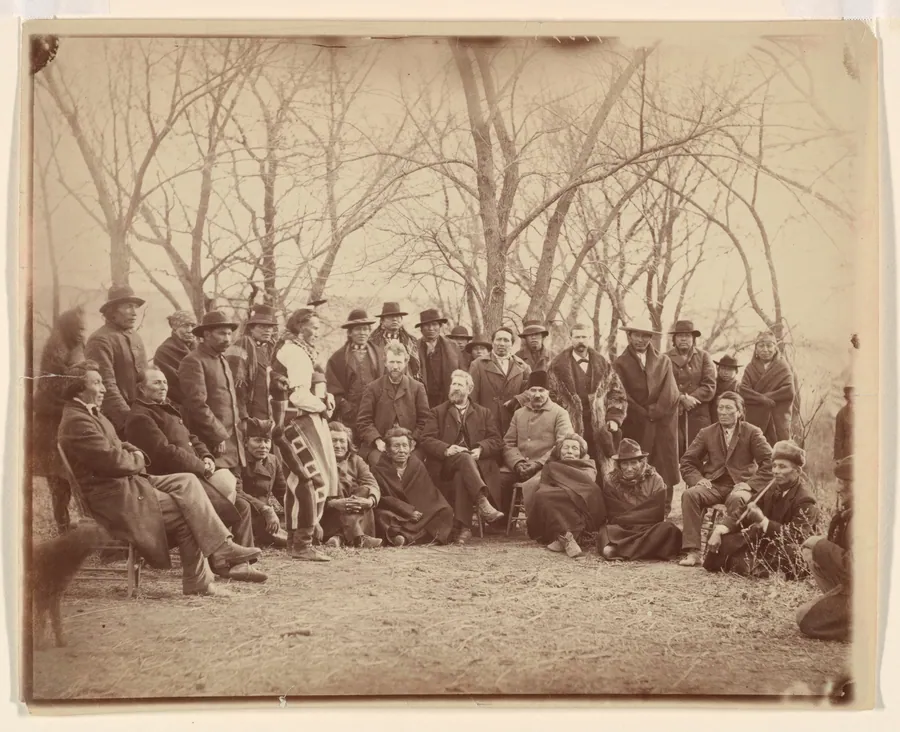 Indians with Government Agents by Alexander Gardner