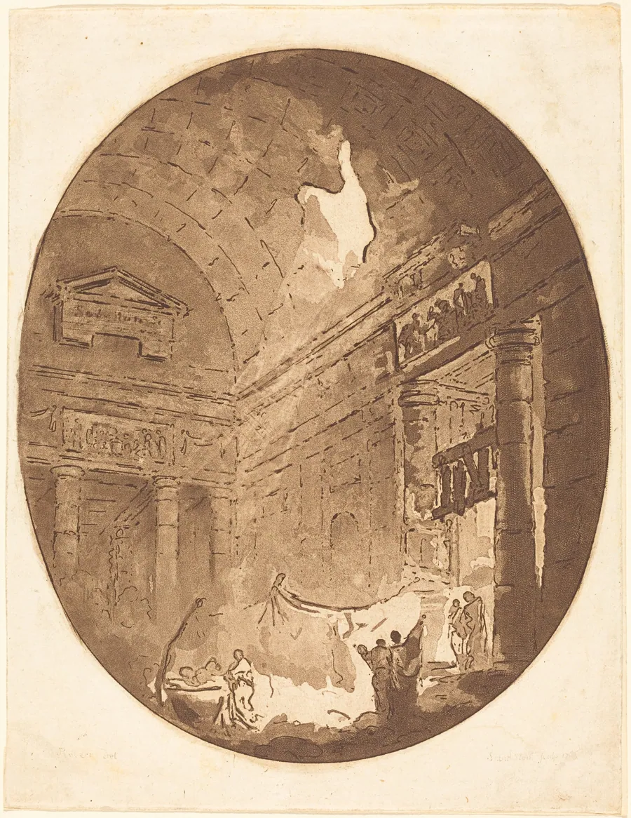 Interior of a Roman Villa by Jean-Claude-Richard, Abbé de Saint-Non