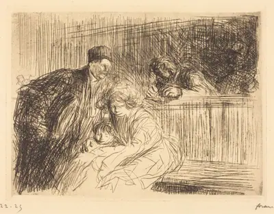 L'avocat parlant au prévenu (2e planche) (The Lawyer Talking to the Prisoner) (second plate)