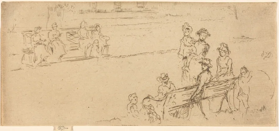 Long Seats, Gray's Inn by James McNeill Whistler