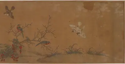 Rabbits, birds, and flowers