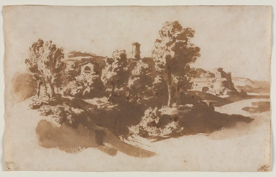 Landscape with Fortification Between Marino and Frascati by Jacob van der Ulft