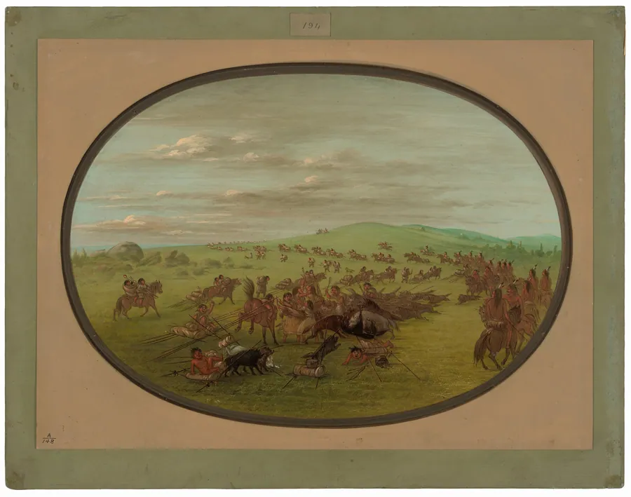 Camanchees Moving by George Catlin