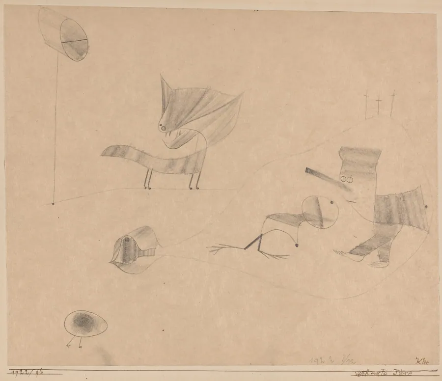 Verhexte Tiere (Bewitched Animals) by Paul Klee