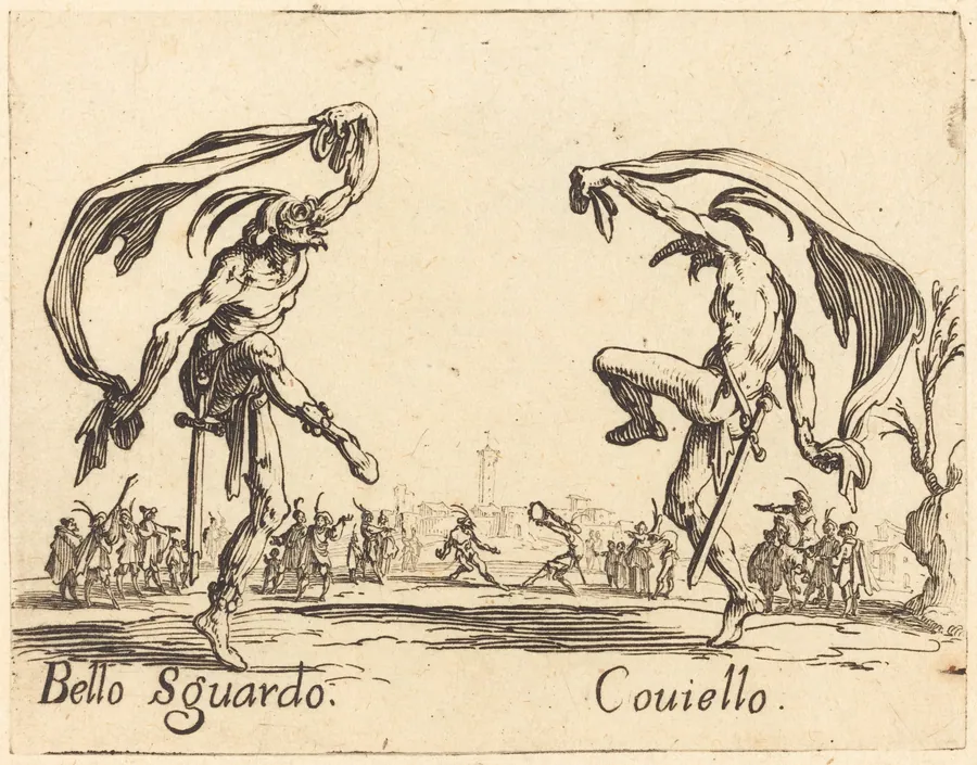 Bello Sguardo and Coviello by Jacques Callot