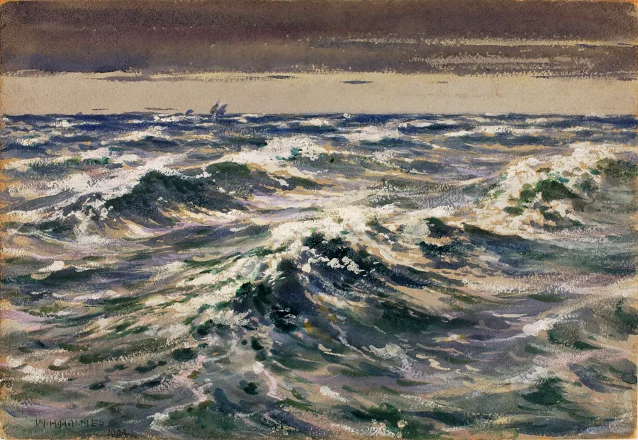 The Open Sea by William Henry Holmes, born Cadiz, OH 1846-died Royal Oak, MI 1933