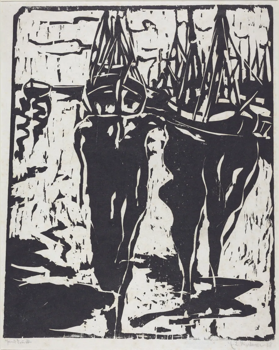 Port Scene (Hafenbild) by Ernst Ludwig Kirchner