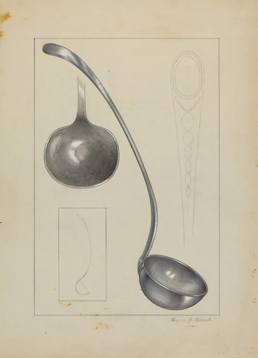 Silver Gravy Ladle by Eugene Barrell