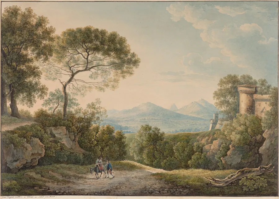 View from Tivoli across the Tiber Valley at Sunset by Franz Kaisermann