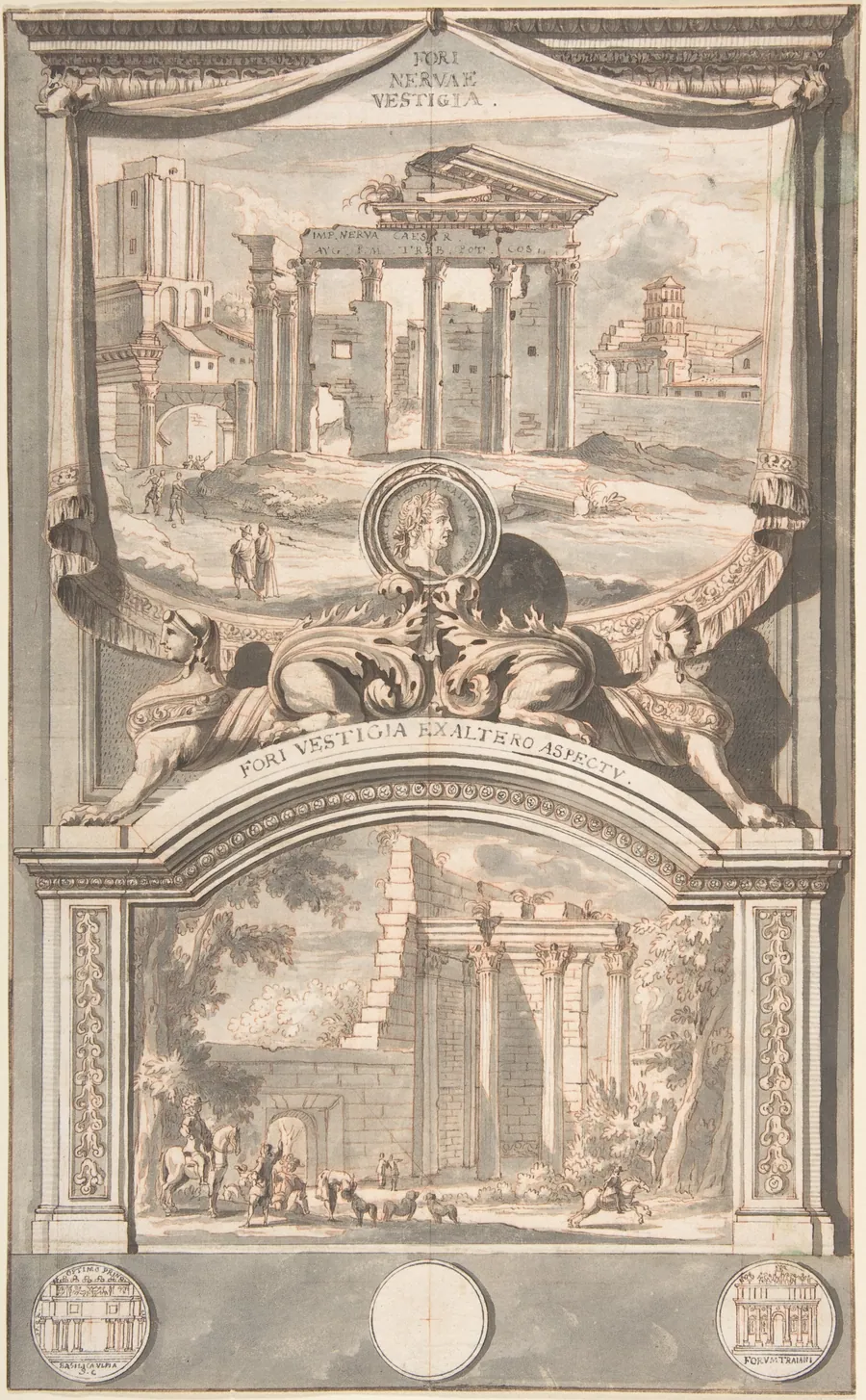Ruins of the Forum of Nerva (above) and Another View of the Ruins (below) by Jan Goeree