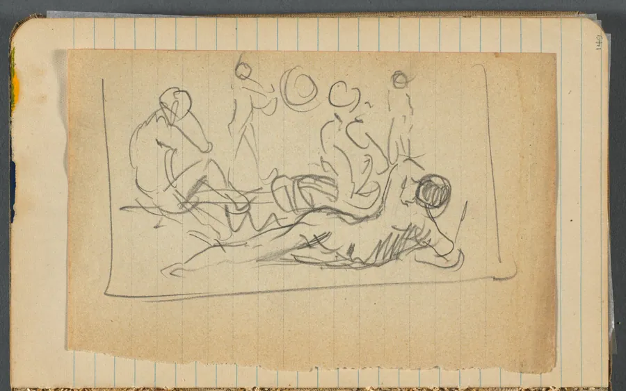 Sketchbook, loose sheet between pgs. 148 & 149 by Maurice Prendergast