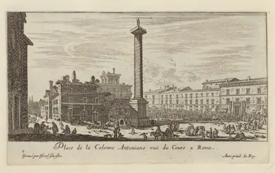 Place de la Colonne Antoniane ruë du Cours a Rome