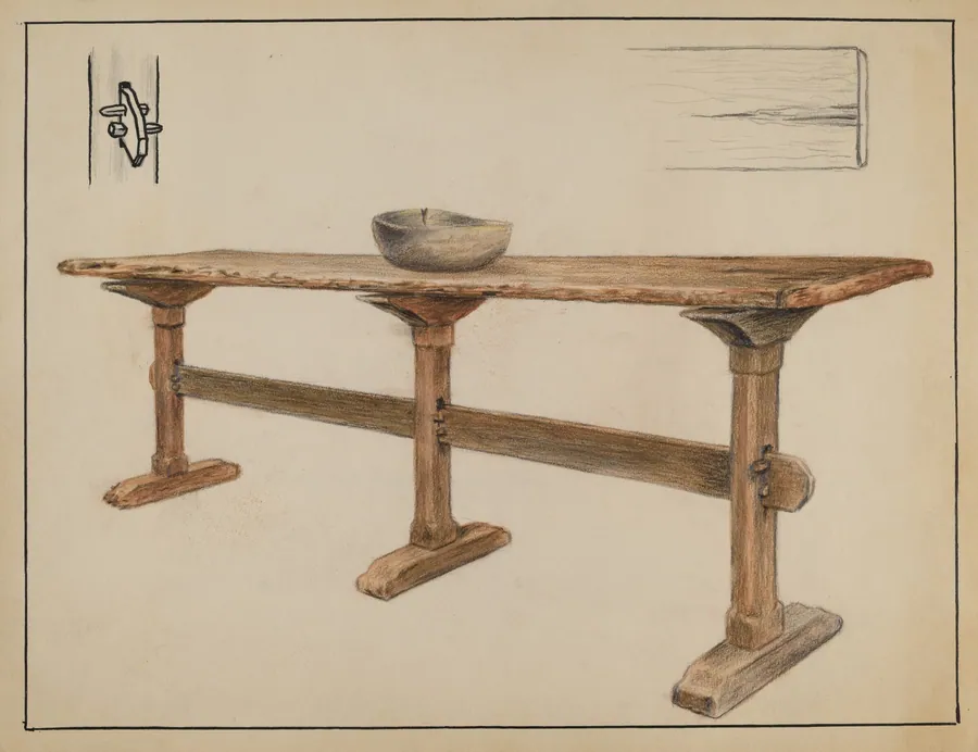 Trestle Table by Fletcher Hanks