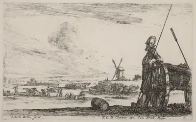 Soldier in Armor and a Cannon