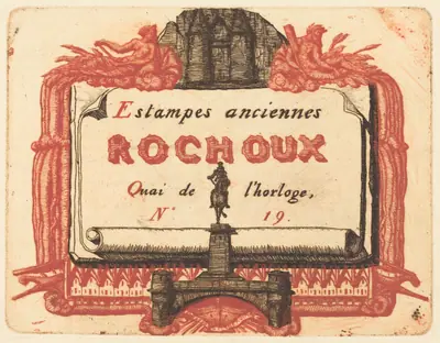 Adresse de Rochoux, Marchand d'estampes (The Address-Card of Rochoux, a Printseller)