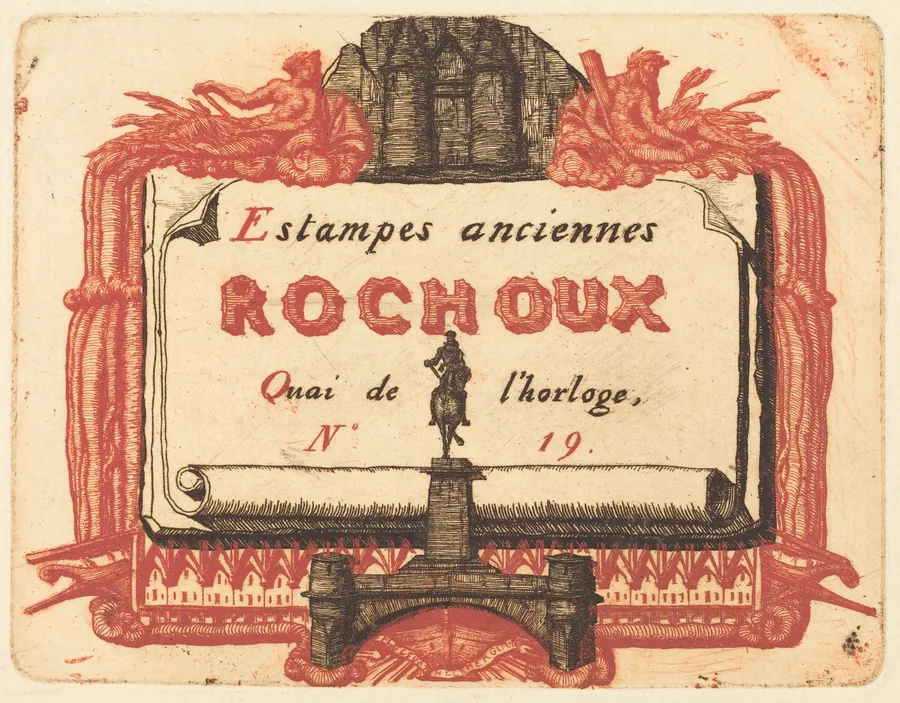 Adresse de Rochoux, Marchand d'estampes (The Address-Card of Rochoux, a Printseller) by Charles Meryon