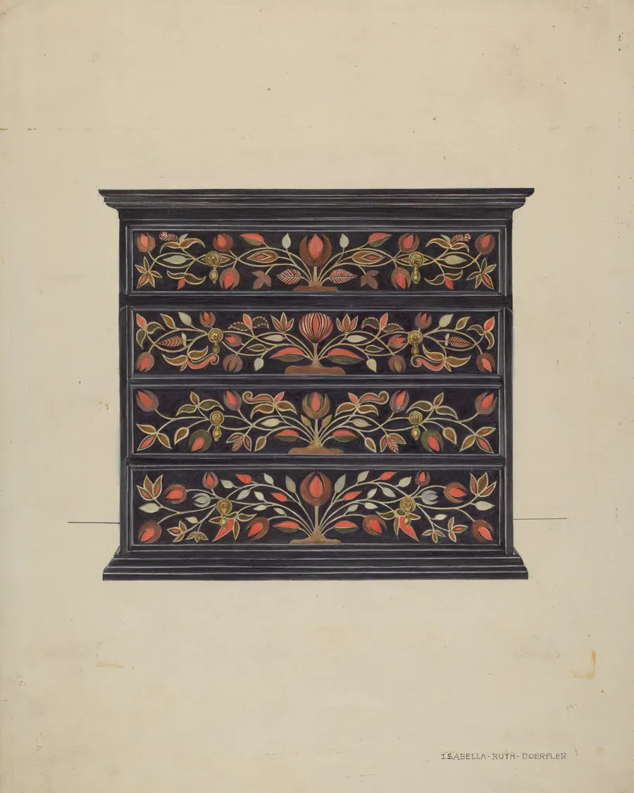Painted Chest of Drawers by Isabella Ruth Doerfler
