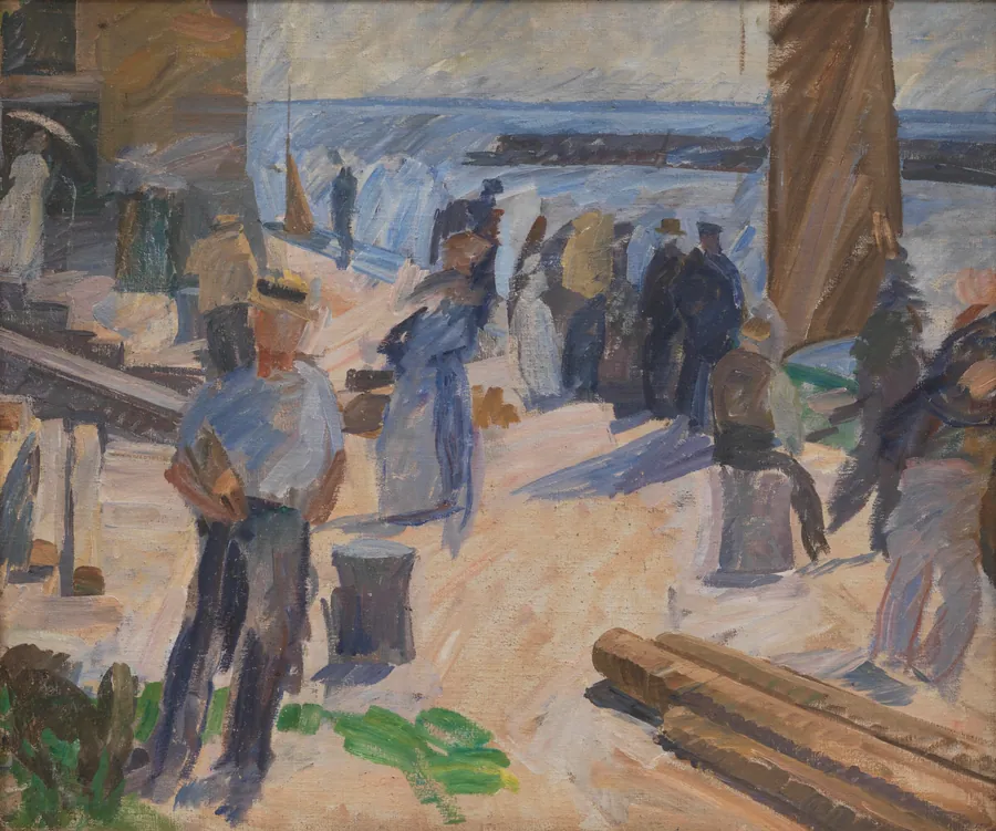 Postbåden kommer. Christiansø by Edvard Weie