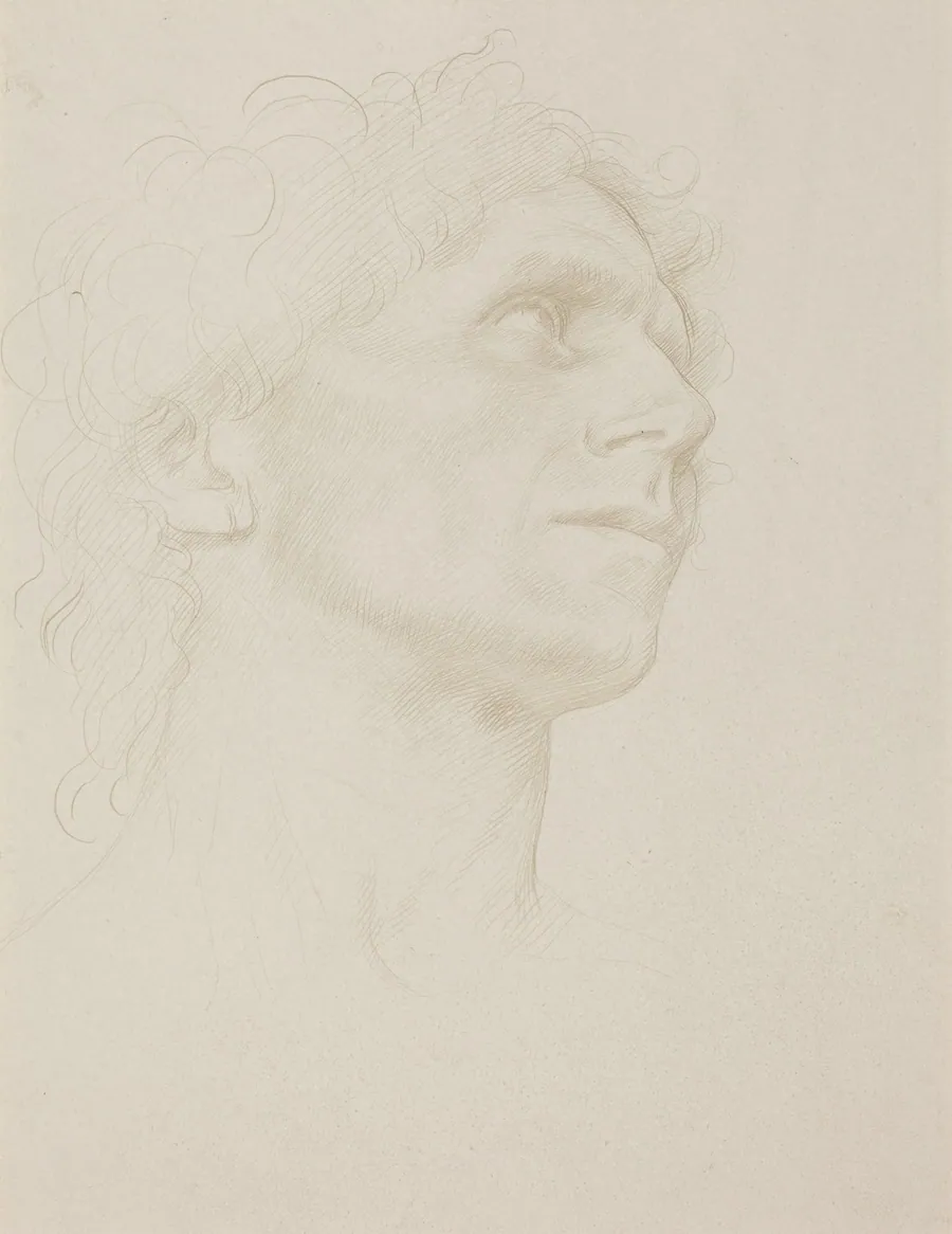Study of Woman's Head, Turned Right by Alphonse Legros